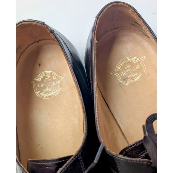Vtg Florsheim Leather Dress Shoes MENS SIZE 11.5D Tobacco Brown 521740 Lace Up main image 8